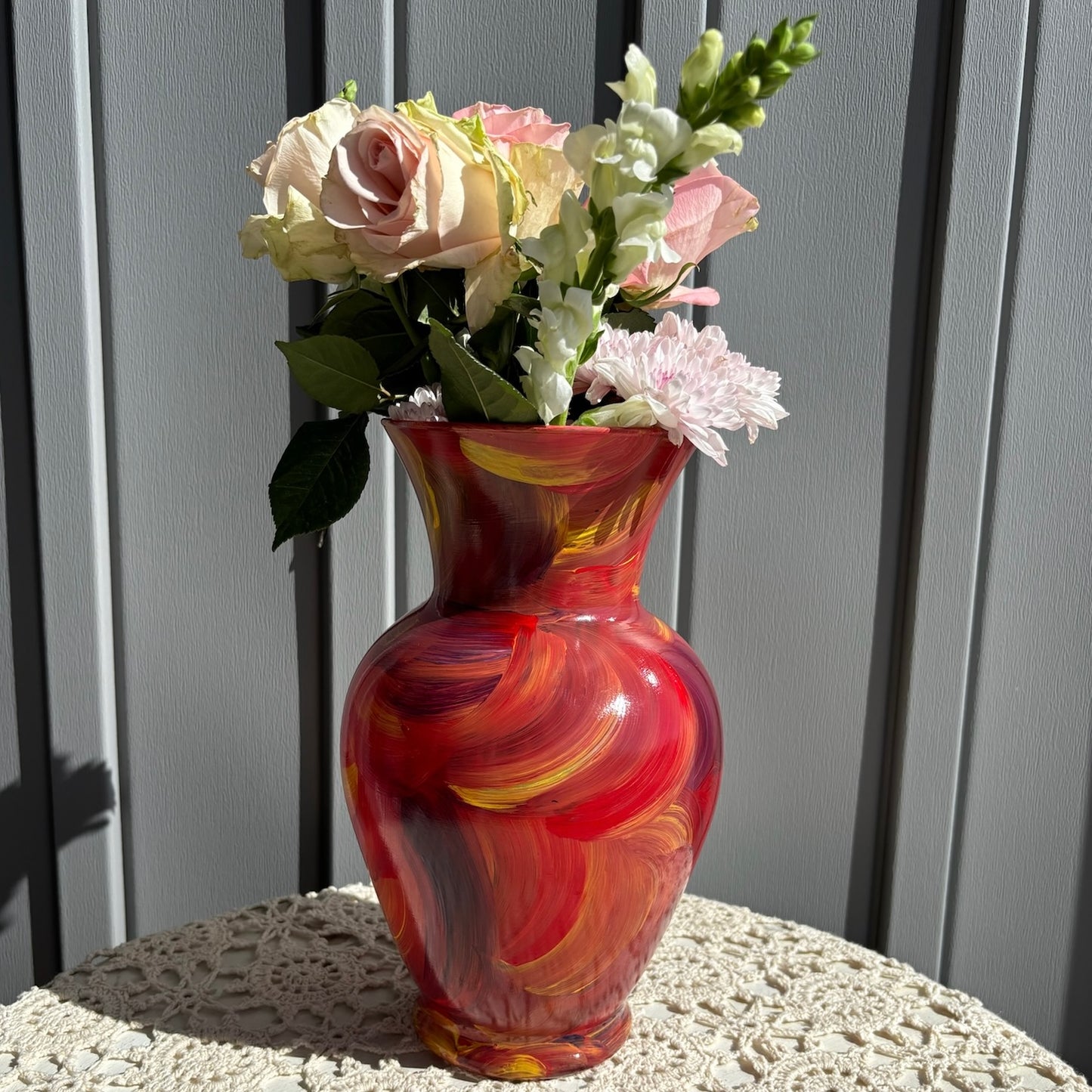 Large Deep Red Vase